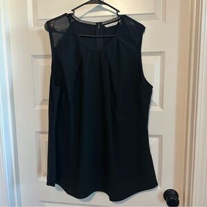 Soft Surroundings Women Size‎ 1X Black Soft Relaxed Fit Tank Top Back Zipper